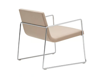 LINEAL COMFORT BU0596 - Sled base stackable easy chair with armrests by Andreu World - view 3
